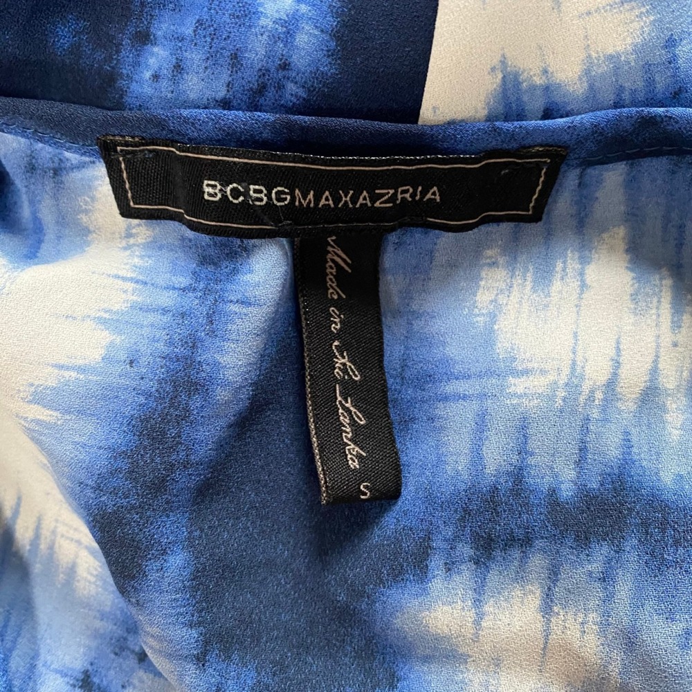 BCBGMaxAzria Tie Dyed Top Blue Small - Picture 3 of 3